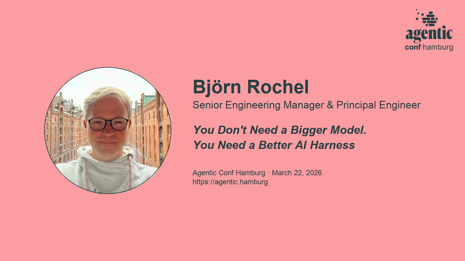 Speaker Spotlight: Björn Rochel – You Don't Need a Bigger Model. You Need a Better AI Harness